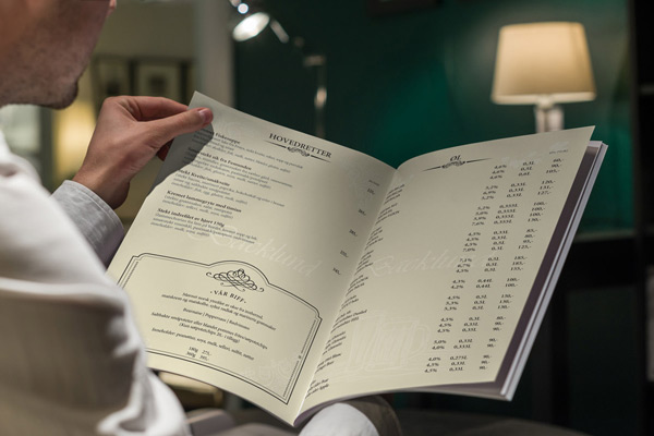 Meny for Backlund Restaurant